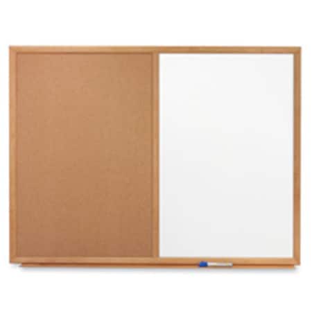 Easy-To-Organize Dry-erase-Cork Board- 4ft.x3ft.- Oak Frame EA824334